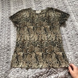 Tess snake skin pattern top